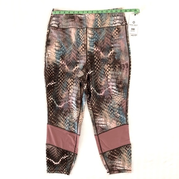 Nine West Active Capri Snakeskin Print Leggings - Picture 5 of 14